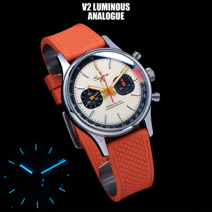 Sugess Pilot Watch ST19 Origin Movement Swanneck Wristwatch Mechanical Chronograph Sapphire Crystal Military Limited Racing 1963