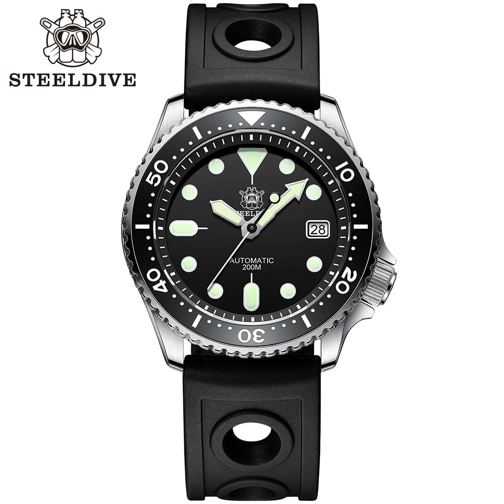 Steeldive SD1973 Men's Dive Watch Automatic Mechanical Men's Watch NH35 Bracelet 41mm Diver Watch