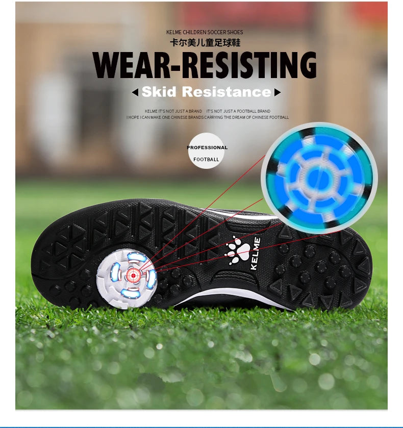 KELME Men Training TF Soccer Shoes Artificial Grass Anti-Slippery Youth Football Shoes AG Sports Training Shoes 871701