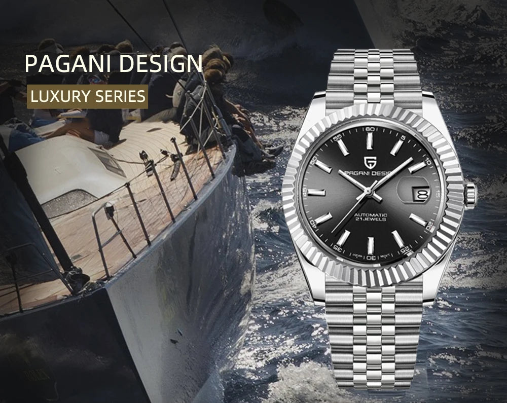 2025 New PAGANI DESIGN Date Men's Mechanical Watches Top Brand Luxury Automatic Wrist Watch for Men NH35A Movement 100M Waterproof