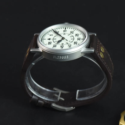 Hruodland 2025 New Pilot Men's Automatic Mechanical Watch PT5000 Sapphire Luminous C3 Stainless Steel Waterproof 10Bar Watch