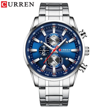 Relógio de homem CURREN – Relógio de quartzo, resistente à água, estilo profissional, cronógrafo, relógio de pulso de luxo de uma grande marca