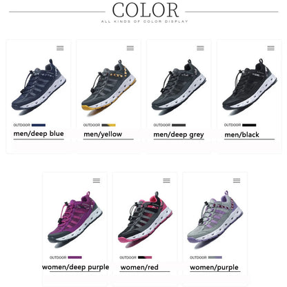 TaoBo 2024 Big Size 46 Men Upstream Quick-Drying Sports Footwear, Women's Aqua Shoes, Quick Lace-Up Climbing Trekking Sneakers