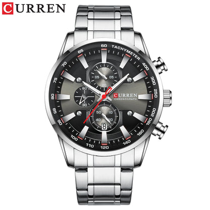 Relógio de homem CURREN – Relógio de quartzo, resistente à água, estilo profissional, cronógrafo, relógio de pulso de luxo de uma grande marca