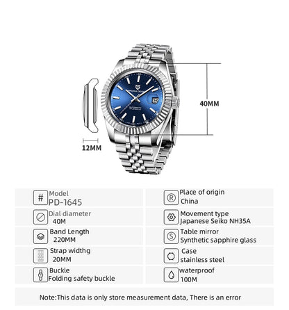 2025 New PAGANI DESIGN Date Men's Mechanical Watches Top Brand Luxury Automatic Wrist Watch for Men NH35A Movement 100M Waterproof