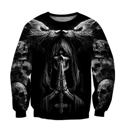 Jesienna moda – bluzy z kapturem z nadrukiem 3D przedstawiającym czaszkę wilka Fenrir na całej powierzchni – męska bluza z kapturem, unisex, zapinana na zamek, swobodna kurtka DW0364