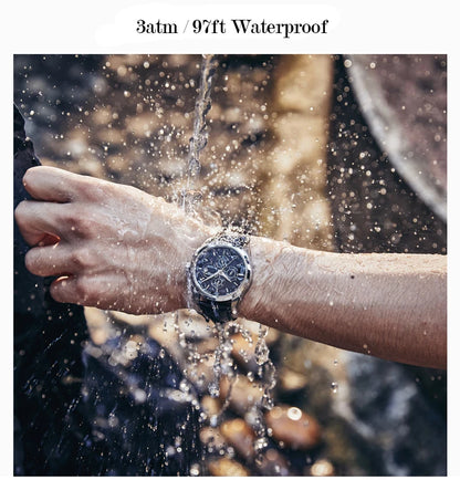 Men's Watch New Carnival Automatic Watches Men Business Mechanical Clock Leather Strap Waterproof Luxury Brand Clock