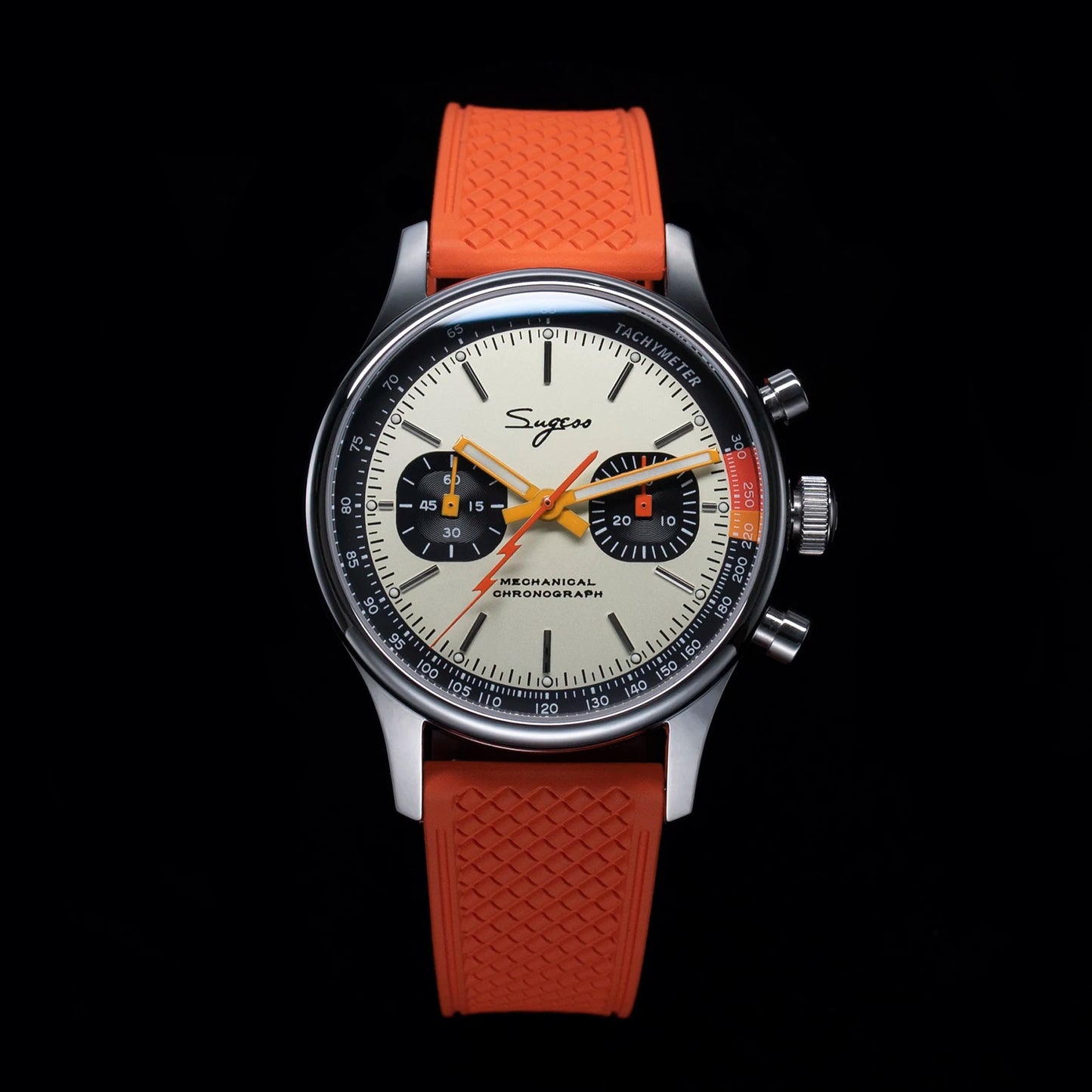 Sugess Pilot Watch ST19 Origin Movement Swanneck Wristwatch Mechanical Chronograph Sapphire Crystal Military Limited Racing 1963