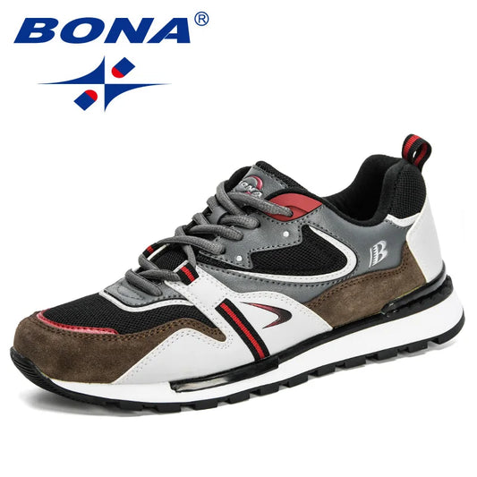 BONA New Designers Action Lädersportskor Herrsneakers Löparskor Herrtennis Herrpromenadskor Trendiga träningsskor