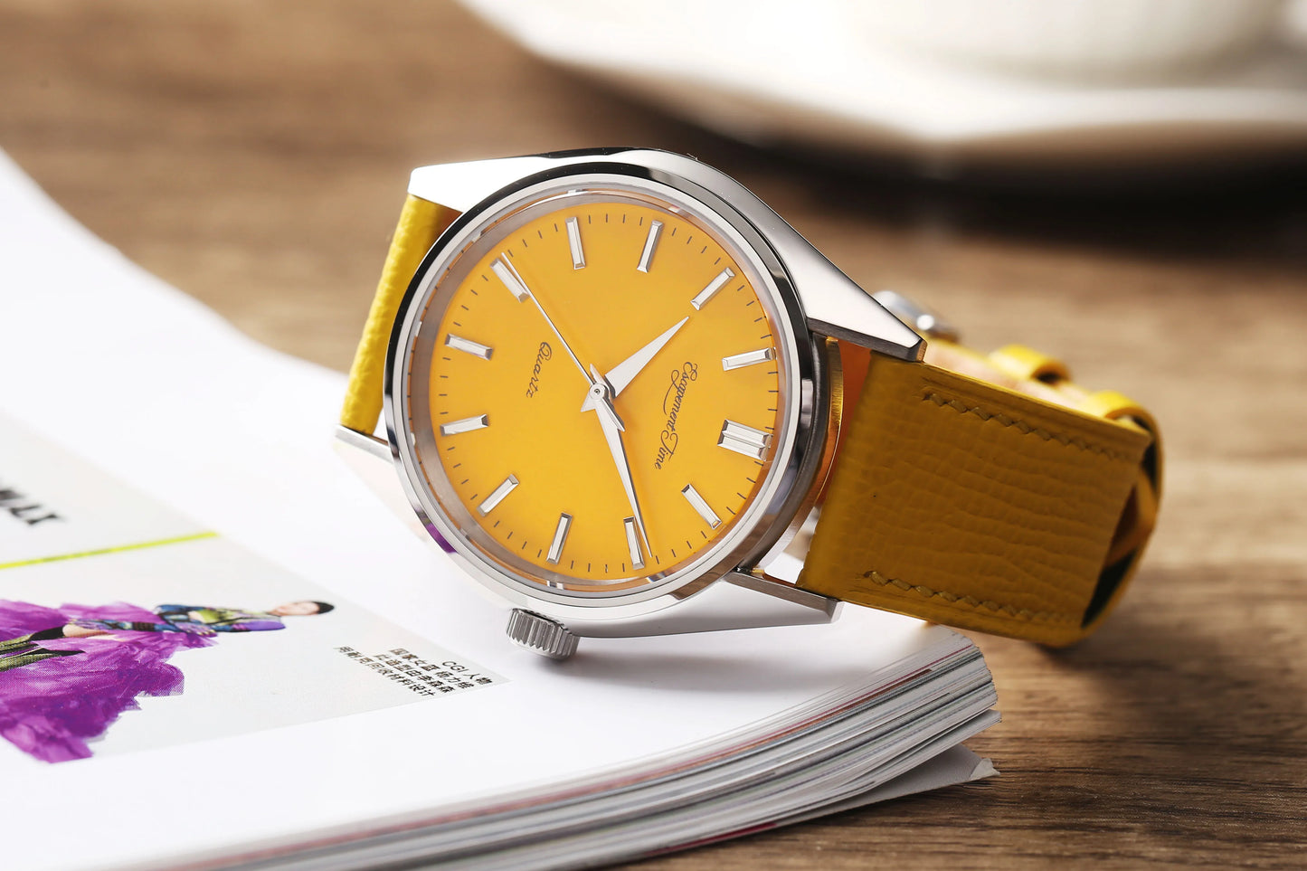 Escapement Time Quartz Watch 40mm Case VH31 Heat Treatment Hand