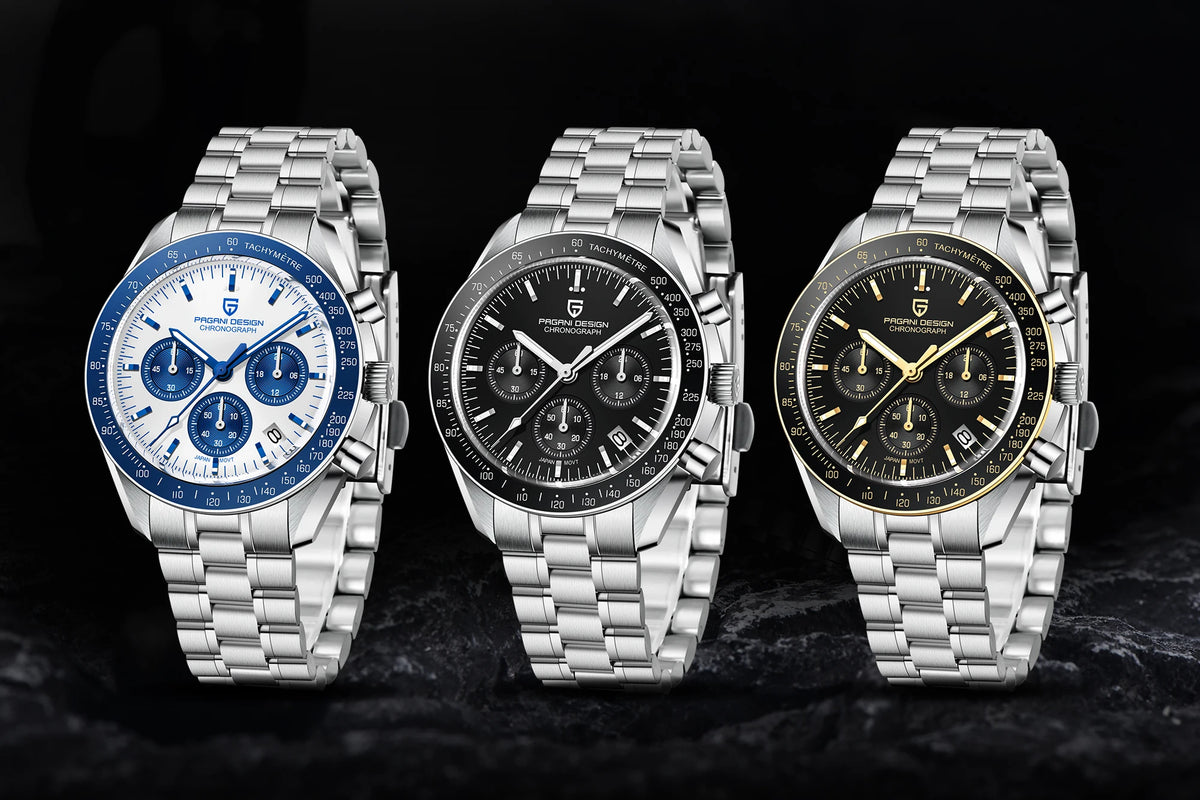 PAGANI DESIGN 2025 New AK Project Men's Watches Luxury Quartz Wrist Watch For Men AR Sapphire Speed Chronograph Automatic Date