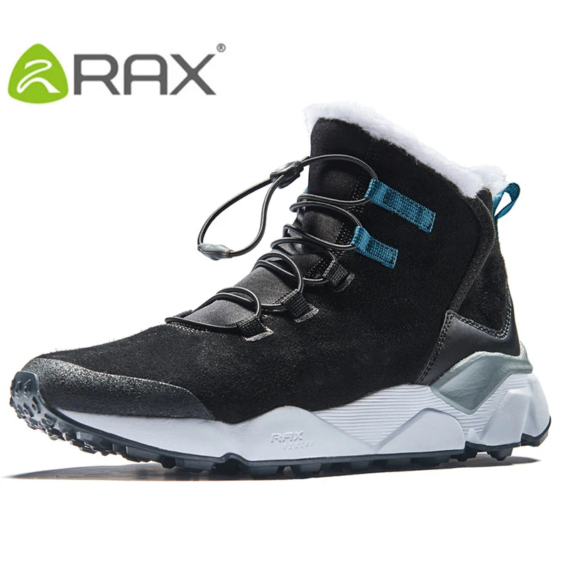 RAX Snow Boots for Men, Outdoor Sports Sneakers for Men and Women, Hiking Boots, Waterproof Plush Lining, Trekking Boots, Anti-Slip Tourism