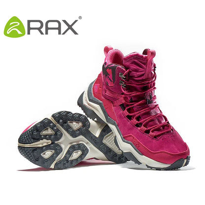 RAX Women Hiking Boots Waterproof Trekking Shoes Lightweight Mountain Climbing Boots Antislip Outdoor Sports Shoes Tourism