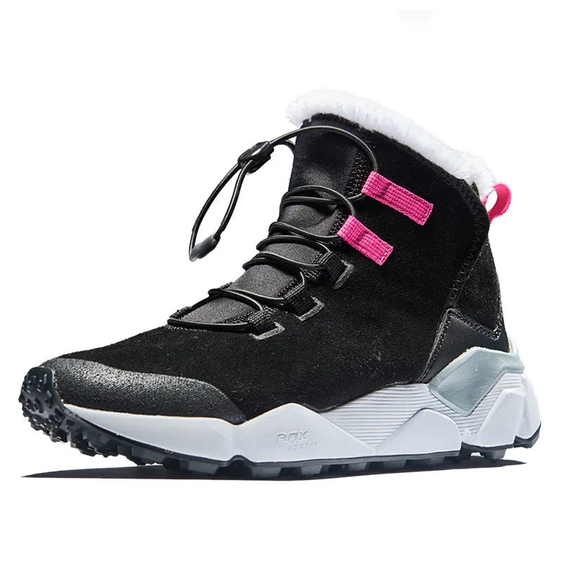 RAX Snow Boots for Men, Outdoor Sports Sneakers for Men and Women, Hiking Boots, Waterproof Plush Lining, Trekking Boots, Anti-Slip Tourism