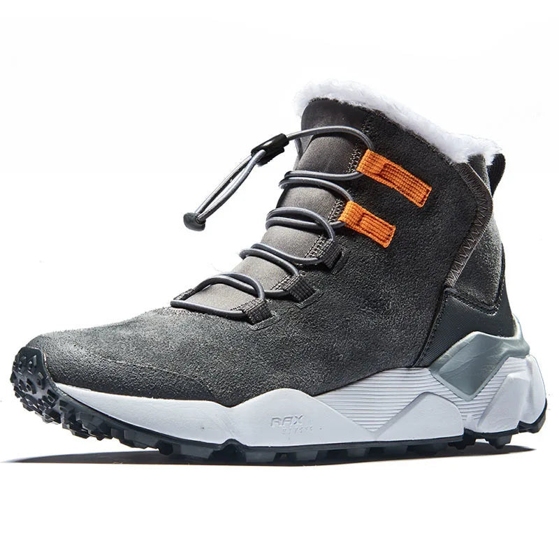 RAX Snow Boots for Men, Outdoor Sports Sneakers for Men and Women, Hiking Boots, Waterproof Plush Lining, Trekking Boots, Anti-Slip Tourism