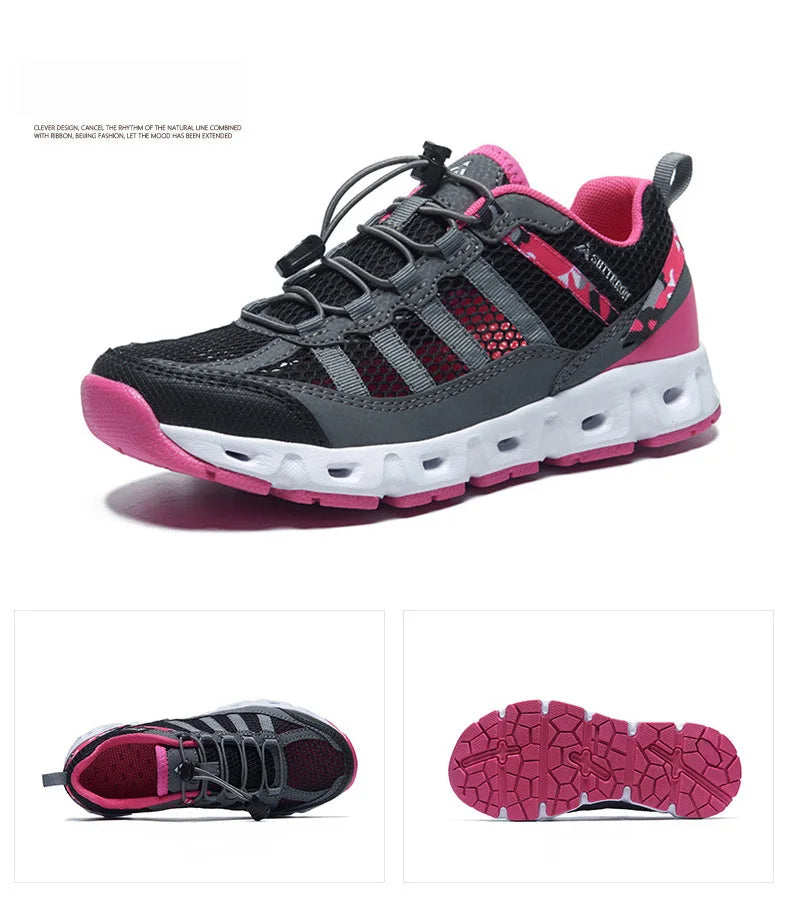 TaoBo 2024 Big Size 46 Men Upstream Quick-Drying Sports Footwear, Women's Aqua Shoes, Quick Lace-Up Climbing Trekking Sneakers