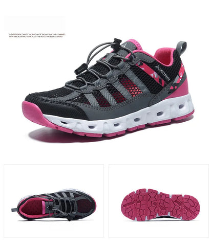 TaoBo 2024 Big Size 46 Men Upstream Quick-Drying Sports Footwear, Women's Aqua Shoes, Quick Lace-Up Climbing Trekking Sneakers
