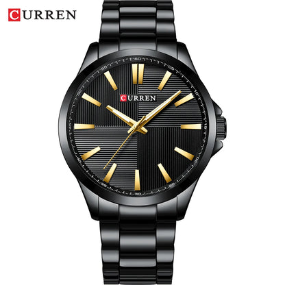 Relógio de homem CURREN – Modelo de luxo, estanque, estilo militar, em aço inoxidável – Relógio de pulso desportivo (ref. 8322)
