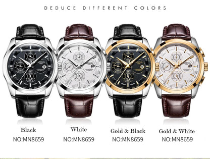 Men's Watch New Carnival Automatic Watches Men Business Mechanical Clock Leather Strap Waterproof Luxury Brand Clock