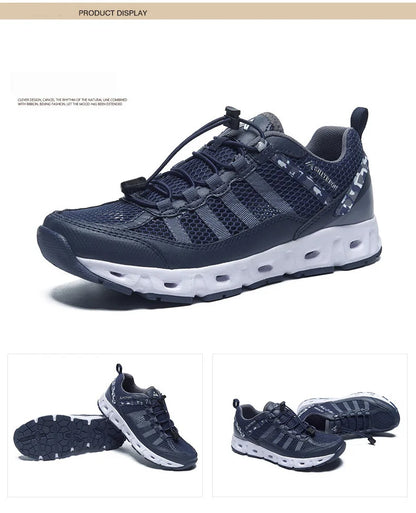 TaoBo 2024 Big Size 46 Men Upstream Quick-Drying Sports Footwear, Women's Aqua Shoes, Quick Lace-Up Climbing Trekking Sneakers