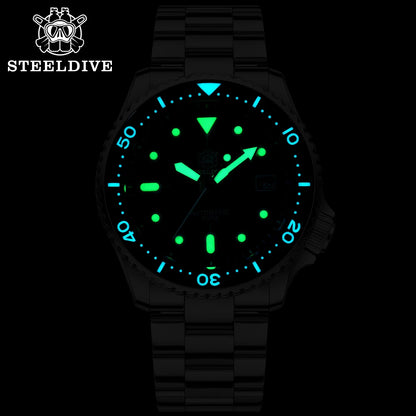 STEELDIVE SD1973 Men's Dive Watch NH35 Automatic Mechanical Men's Watch Luminous Ceramic Bezel Diver Watch Men Watches Sapphire