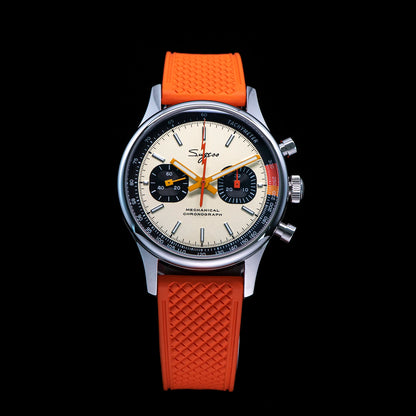 Sugess Pilot Watch ST19 Origin Movement Swanneck Wristwatch Mechanical Chronograph Sapphire Crystal Military Limited Racing 1963