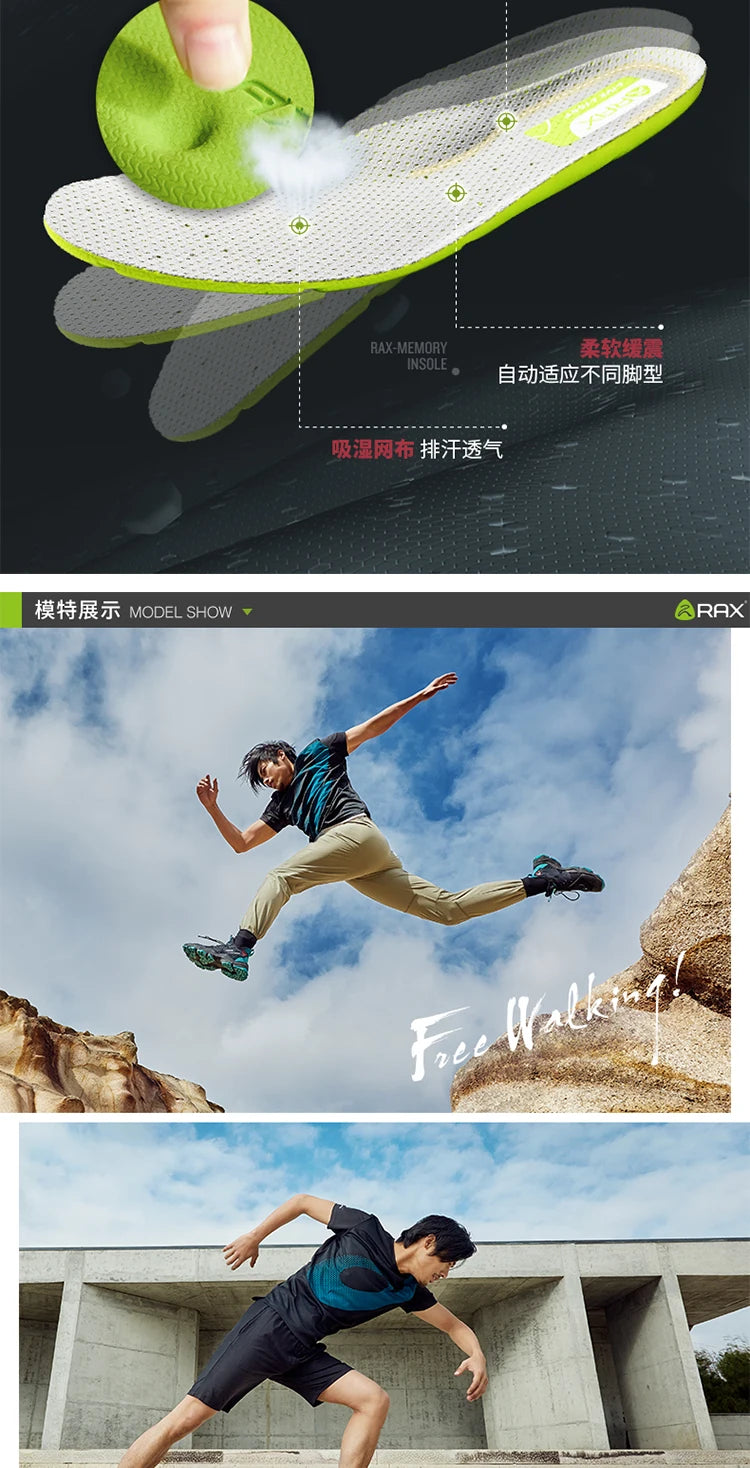 Rax Men Hiking Shoes Breathable Outdoor Sports Sneakers Lightweight Mountain Climbing Trekking Shoes Lightweight Shoes