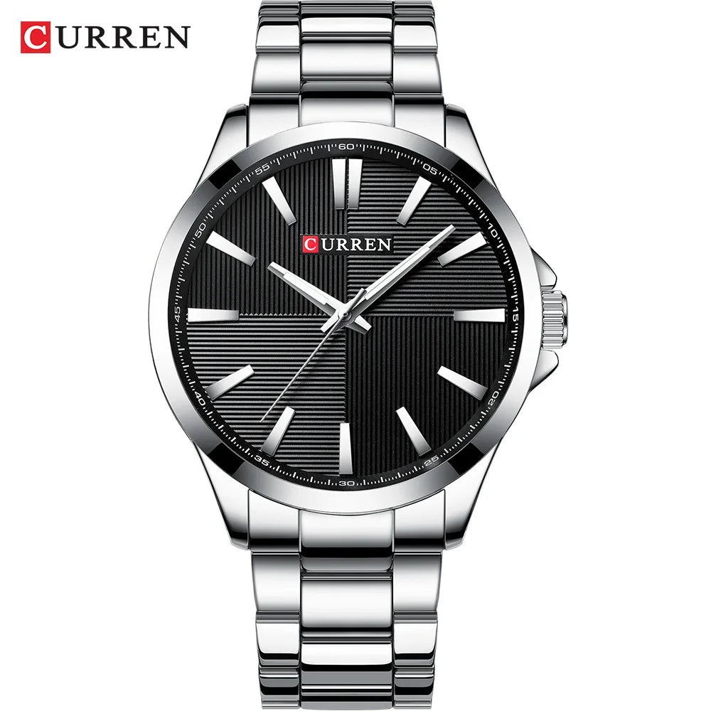 Relógio de homem CURREN – Modelo de luxo, estanque, estilo militar, em aço inoxidável – Relógio de pulso desportivo (ref. 8322)