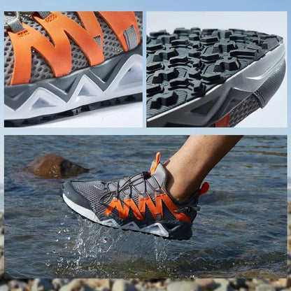 Rax men's aqua shoes walking breathable fishing shoes women wading shoes anti-slip water shoes sports upstream hiking sneakers