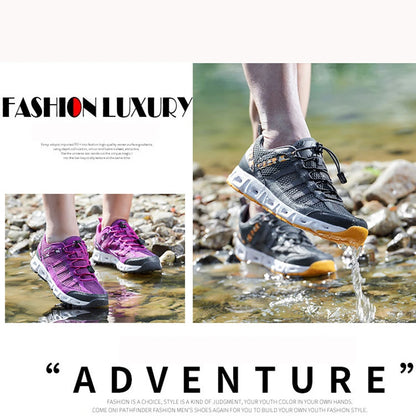 TaoBo 2024 Big Size 46 Men Upstream Quick-Drying Sports Footwear, Women's Aqua Shoes, Quick Lace-Up Climbing Trekking Sneakers