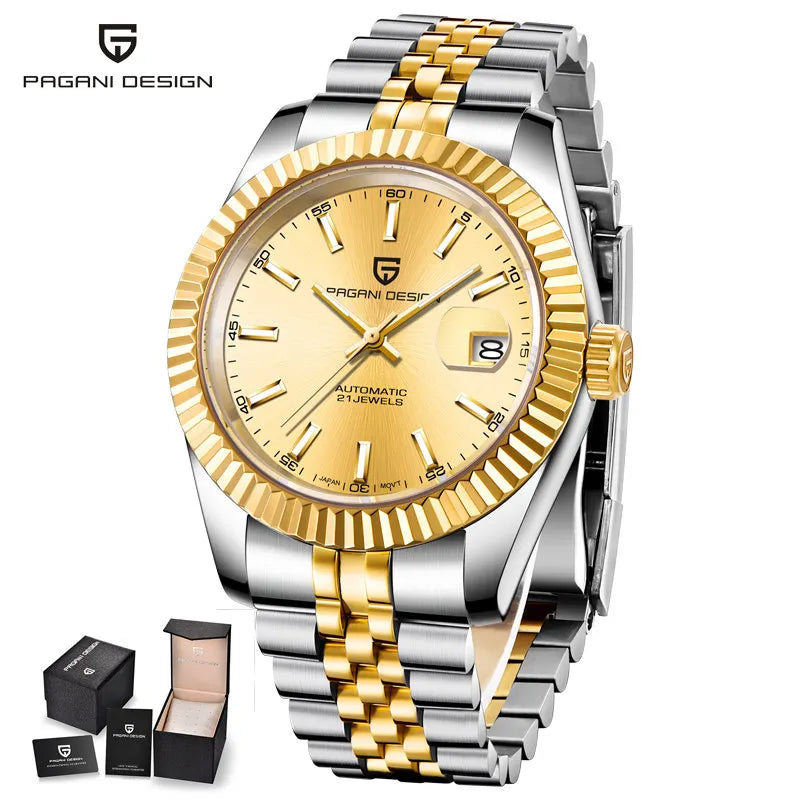 2025 New PAGANI DESIGN Date Men's Mechanical Watches Top Brand Luxury Automatic Wrist Watch for Men NH35A Movement 100M Waterproof