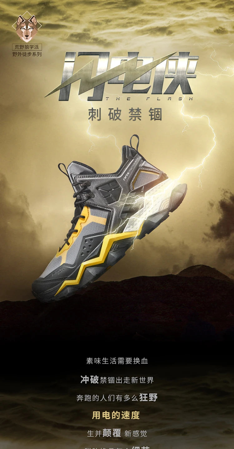 Rax Men's Waterproof Hiking Shoes Breathable Hiking Boots Outdoor Trekking Boots Sports Sneakers Tactical Shoes
