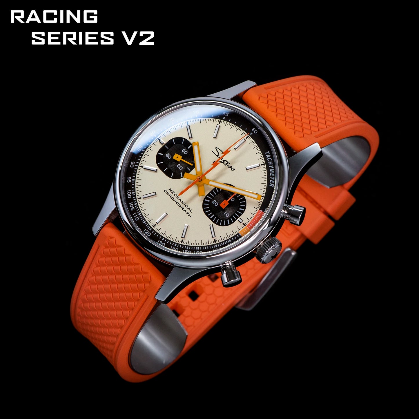 Sugess Pilot Watch ST19 Origin Movement Swanneck Wristwatch Mechanical Chronograph Sapphire Crystal Military Limited Racing 1963