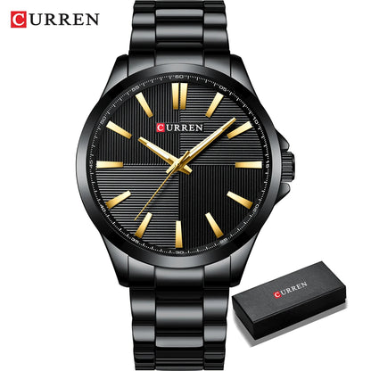 Relógio de homem CURREN – Modelo de luxo, estanque, estilo militar, em aço inoxidável – Relógio de pulso desportivo (ref. 8322)