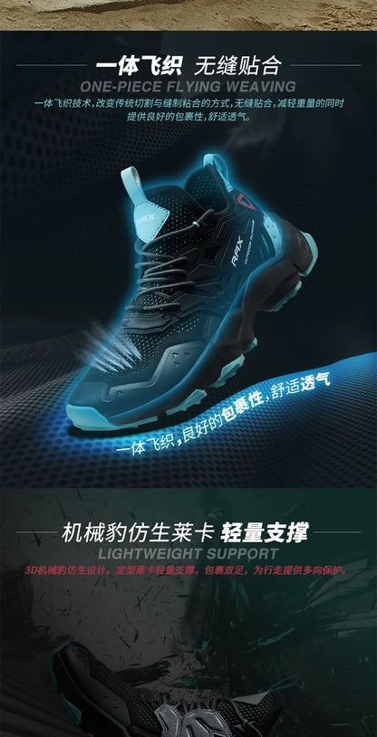 RAX Running Shoes Men & Women Outdoor Sport Breathable Lightweight Sneakers Air Mesh Upper Anti-Slip Natural Rubber Outsole
