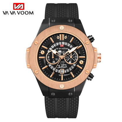 Herenhorloge Luxe Sport Siliconenband Japans uurwerk Kalender Kwarts Waterdicht horloge Relogio Masculino