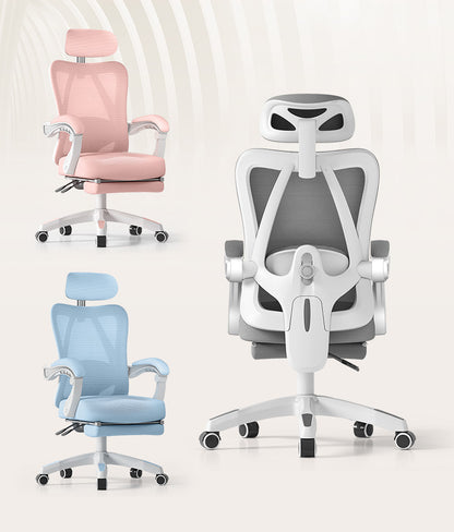 UVR Gaming Computer Chair Mesh Breathable Staff Chair Ergonomic Design Armrest Chair Sitting Comfort Home Office Chair Furniture