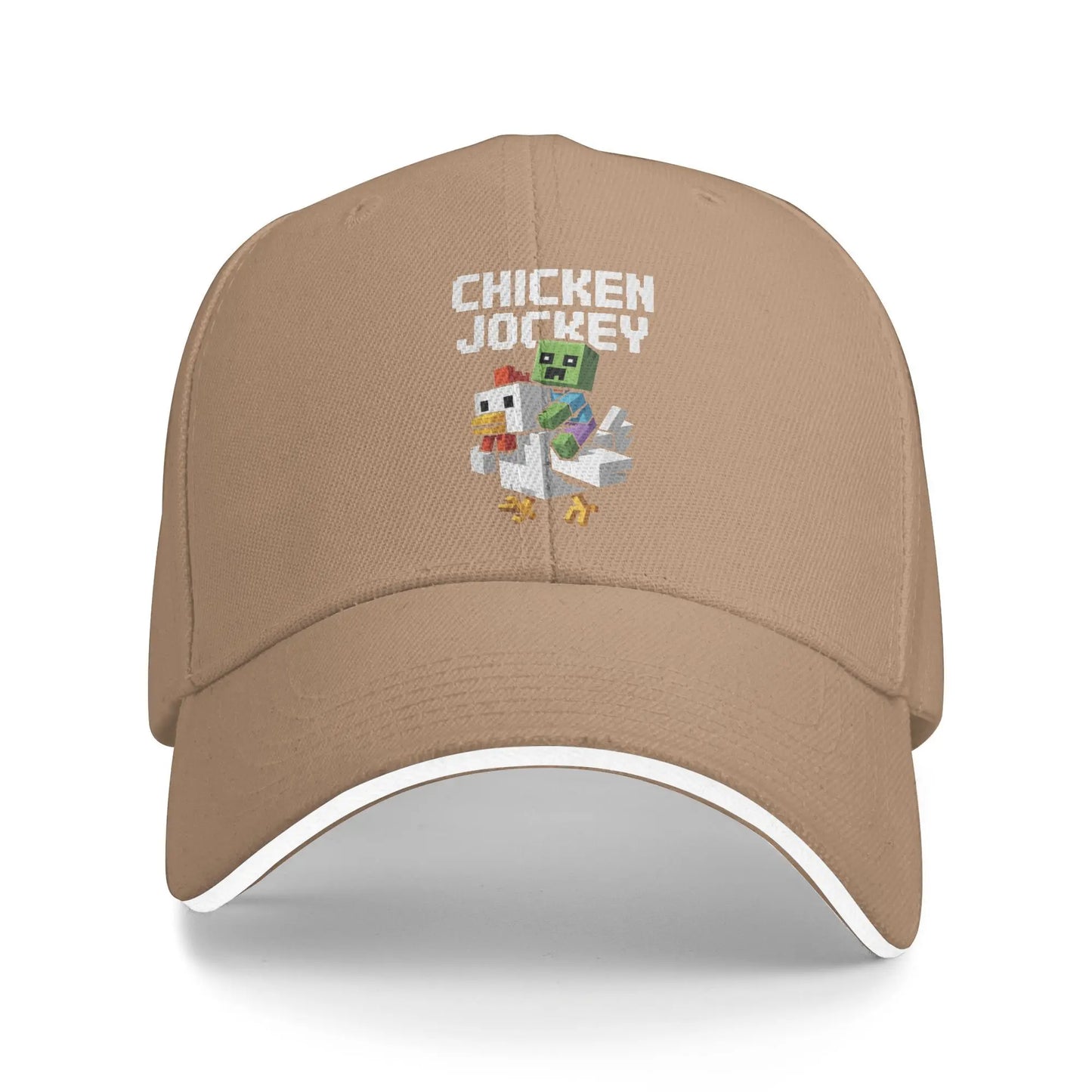 Chicken Jockey Zombie Pixel Art Zombie 2025 Movie Baseball Caps for Men Women Trucker Hat  Outdoor Workouts Adjustable Sun Hats