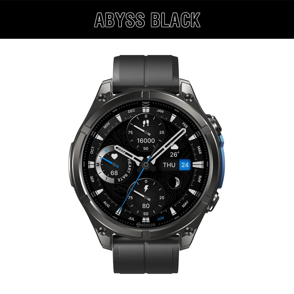 NEW 2025 Zeblaze VIBE 8 Voice Calling 1.43" AMOLED Display Smart Watch Built-in Flashlight Heart Rate Blood Pressure Smart Watch