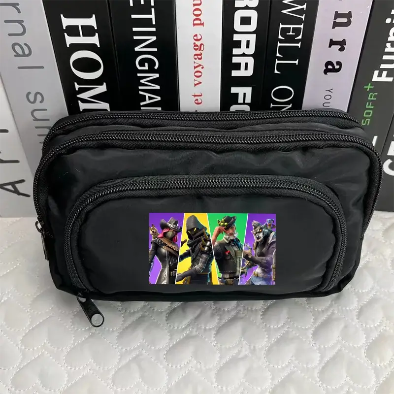 Fortnite Pen Box Creative Game Pattern Pencil Case Harajuku Storage Bag Boy Girl Back to School Supplies Birthday Party Gifts