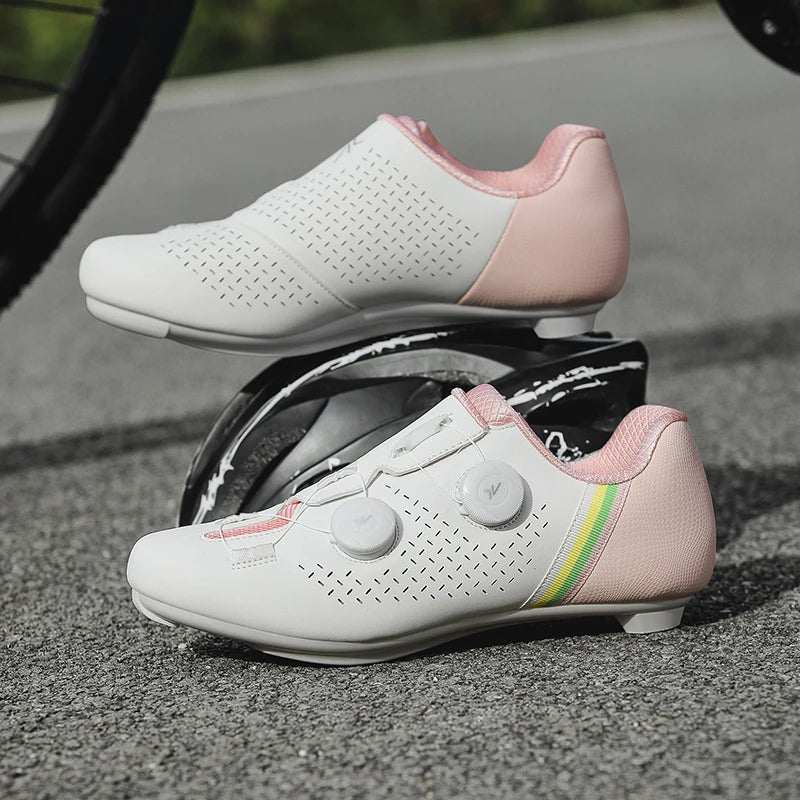 Road Cycling Shoes Flats Cleats Shoes Speed Cycling Sneakers Men’s Bike Shoes Women’s Self-Locking Non-slip Mountain Bicycle SPD Shoes