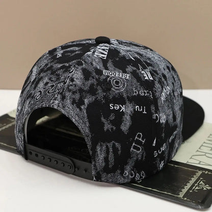 1pc K letter embroidered hip-hop baseball cap with sun visor and flat brim cap