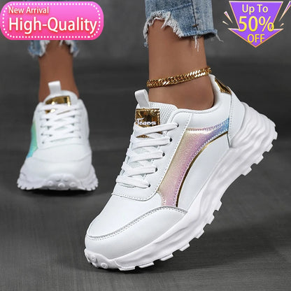 New summer fashionable women's sports shoes, versatile lightweight and durable running shoes, shock-absorbing daily walking shoes