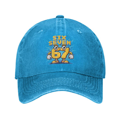 67 Meme Brainrot Six Seven Kids Gaming Gen Alpha Sun Baseball Cap Casual Men Trucker Hat Wholesale Design Outdoor Snapback Cap