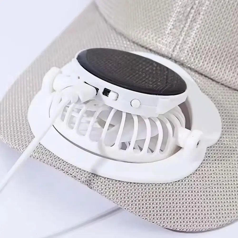 Ademende zonnehoed — Zonneventilator, opladen via USB