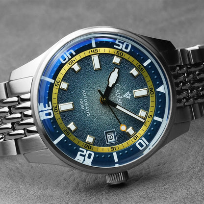 CADISEN Automatic Mechanical Watch Men's Silver Business Casual Waterproof Watch Japan MIYOTA 8215 Movement Domed Glass Men's Watch