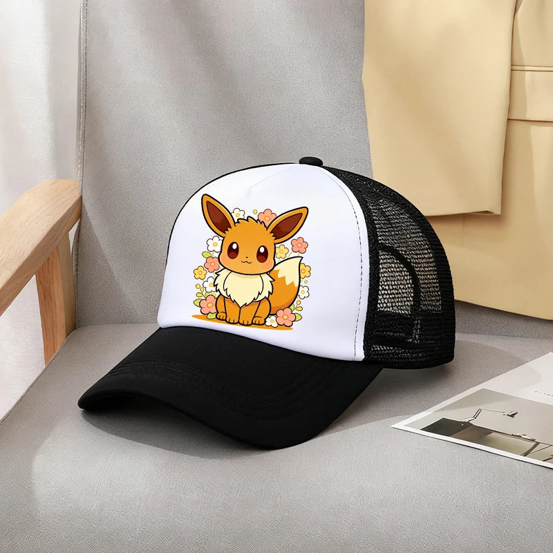 Pokemons Baseball Cap Boys Girl Pikachu Cartoon Character Hat Anime Canvas Hats Sport Outdoor Casual Sunshade Caps Birthday Gift