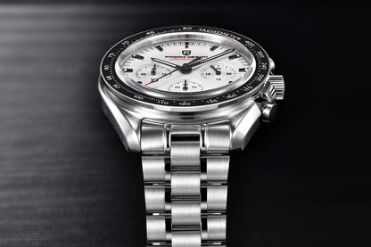 PAGANI DESIGN – Nouvelle montre à quartz de luxe pour homme, dotée d’un cadran à motif météorite, chronographe sportif, verre saphir avec traitement antireflet.