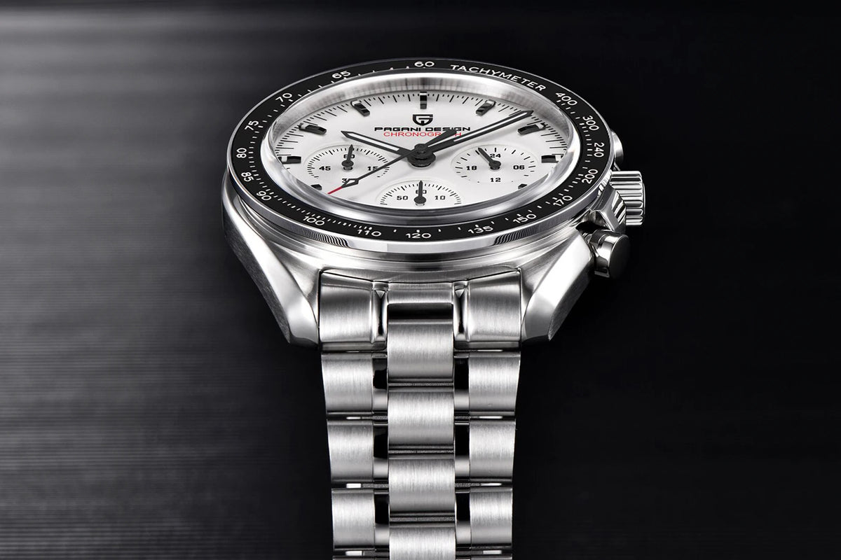 PAGANI DESIGN 2026 New Meteorite pattern dial Luxury Quartz Watch For Men Speed Sport Chronograph AR Sapphire crystal Wristwatch