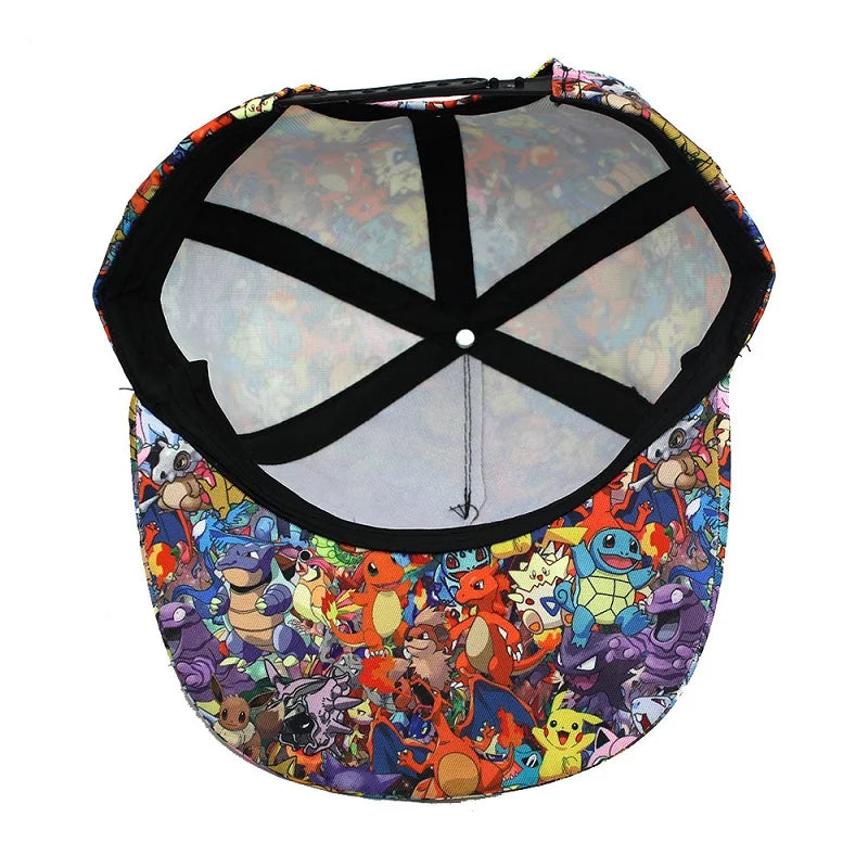 Anime Figure Pokemon Baseball Cap Pikachu Hat Adjustable Pokemon Cosplay Hip Hop Cartoon Adult Hats Boy Girl Kids Birthday Gifts